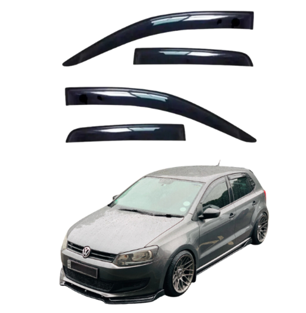 Polo (2010-2017) Windshields Gloss Black 4 Piece