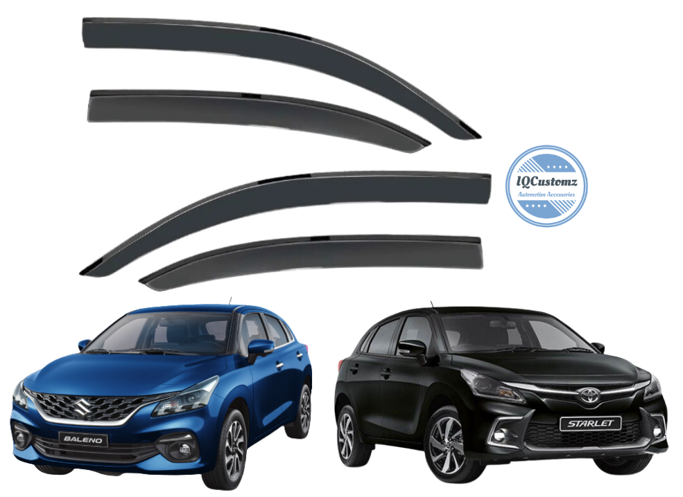 Toyota Starlet Suzuki Baleno Windshields (Gloss Black - 4 Piece)