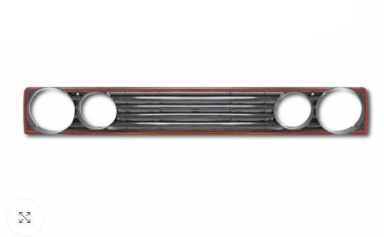 Front Grill Debadge Golf 1 Double Headlight Red Outline