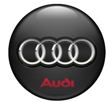 Audi Centre Cap Sticker Red (56mm)