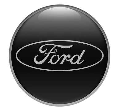 Ford Centre Cap Sticker Black (60mm)