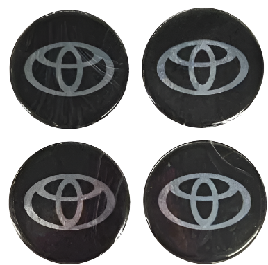 Toyota Centre Cap Sticker Black (60mm)