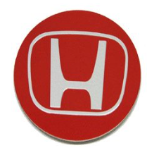 Honda Centre Cap Sticker Red (65mm)