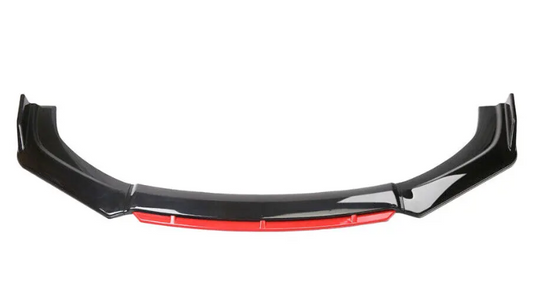 Front Spoiler Universal 4 Piece with Red Tip