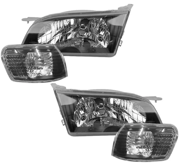 Toyota Corolla 00'-02' RXI Headlights Smoked (AE111) with corners