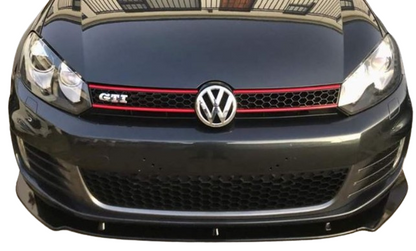 Golf 6 Gti Front Spoiler 3 Piece Gloss Black